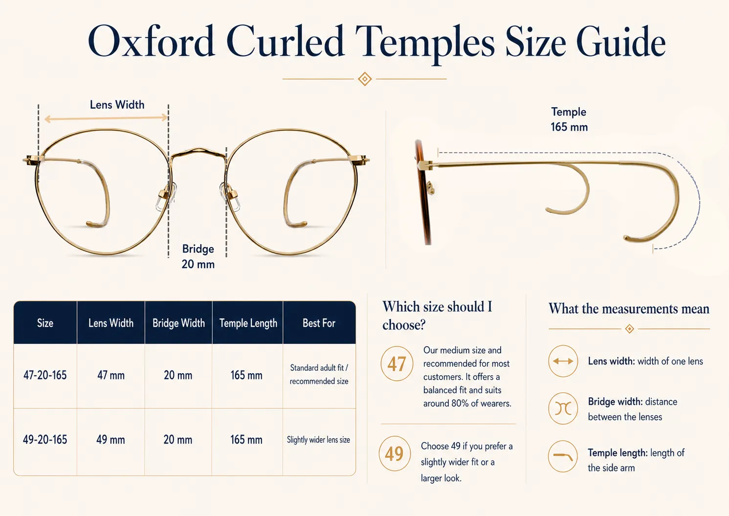 PantoGlasses Size Guide