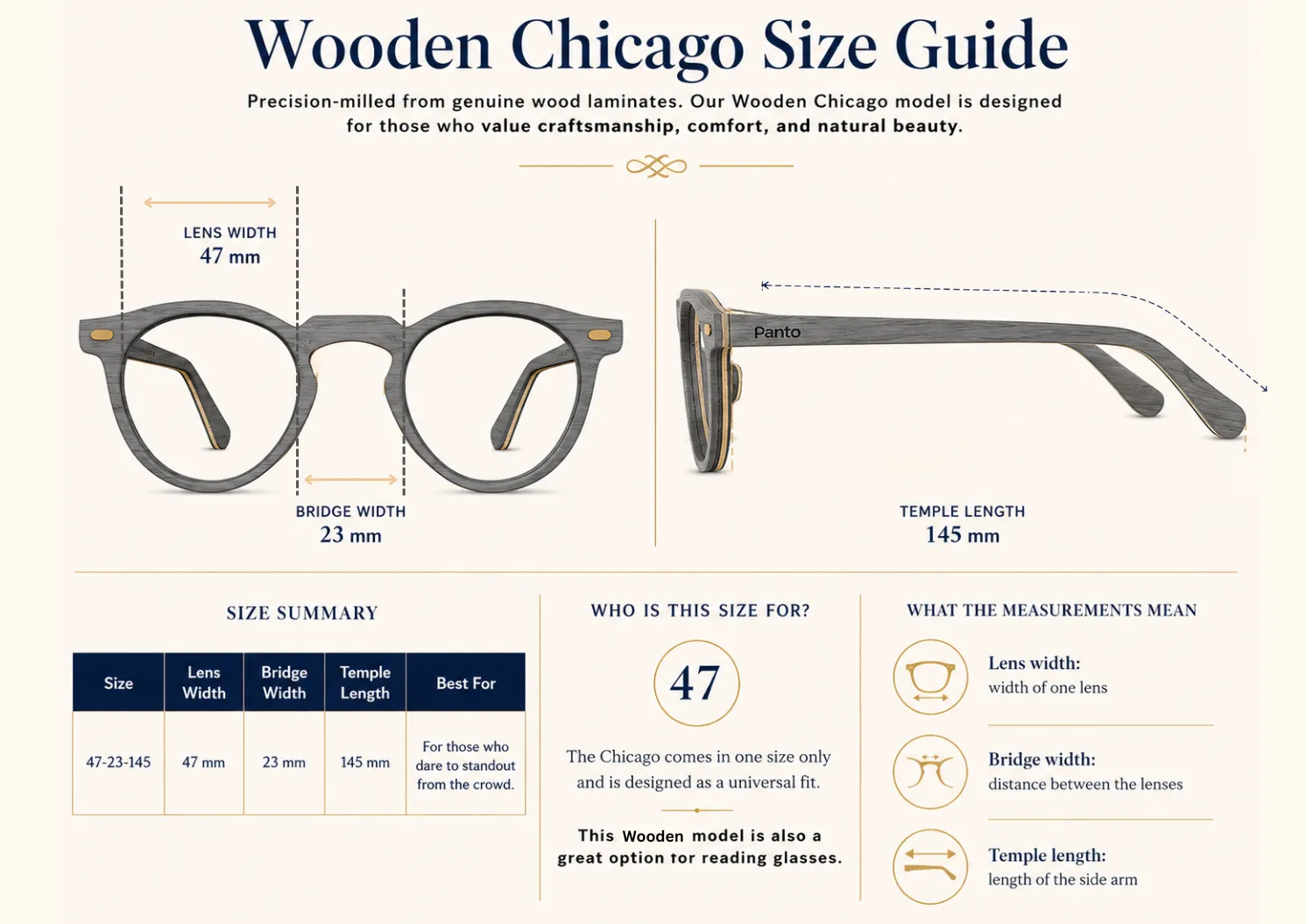 PantoGlasses Size Guide